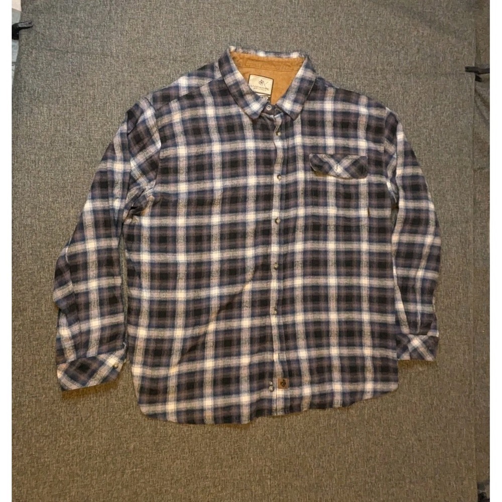 Legendary Whitetails The Original Buck Camp Flannel Shirt Men's 3XL Plaid‎ Check